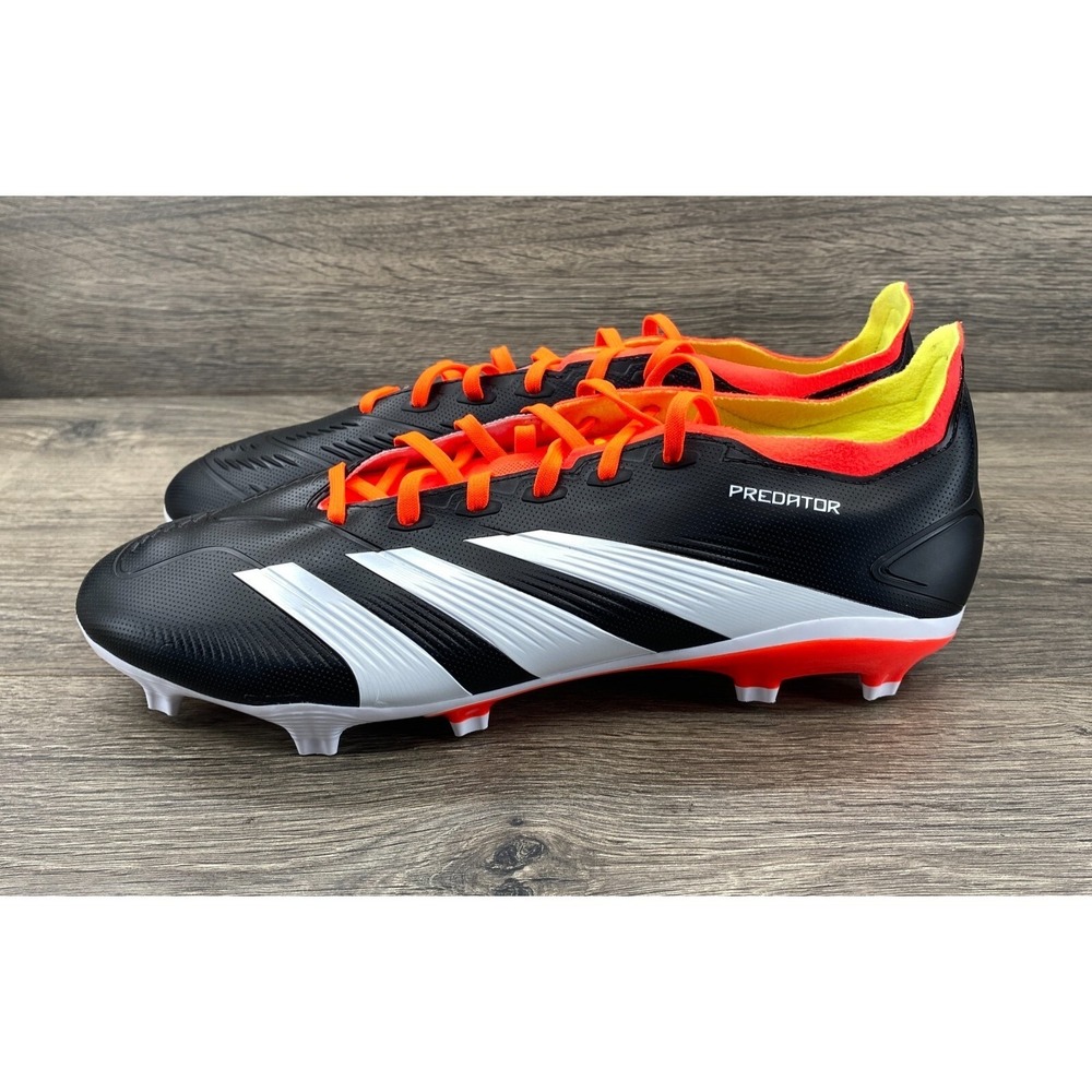 Adidas Predator League FG Soccer Cleats Mens Size 11.5 Black White Orange IG7762